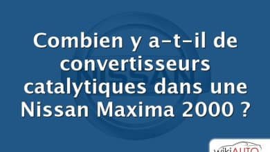 Combien y a-t-il de convertisseurs catalytiques dans une Nissan Maxima 2000 ?